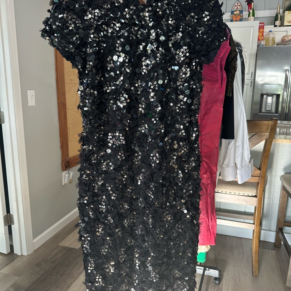 Chic Black Sequin Dress